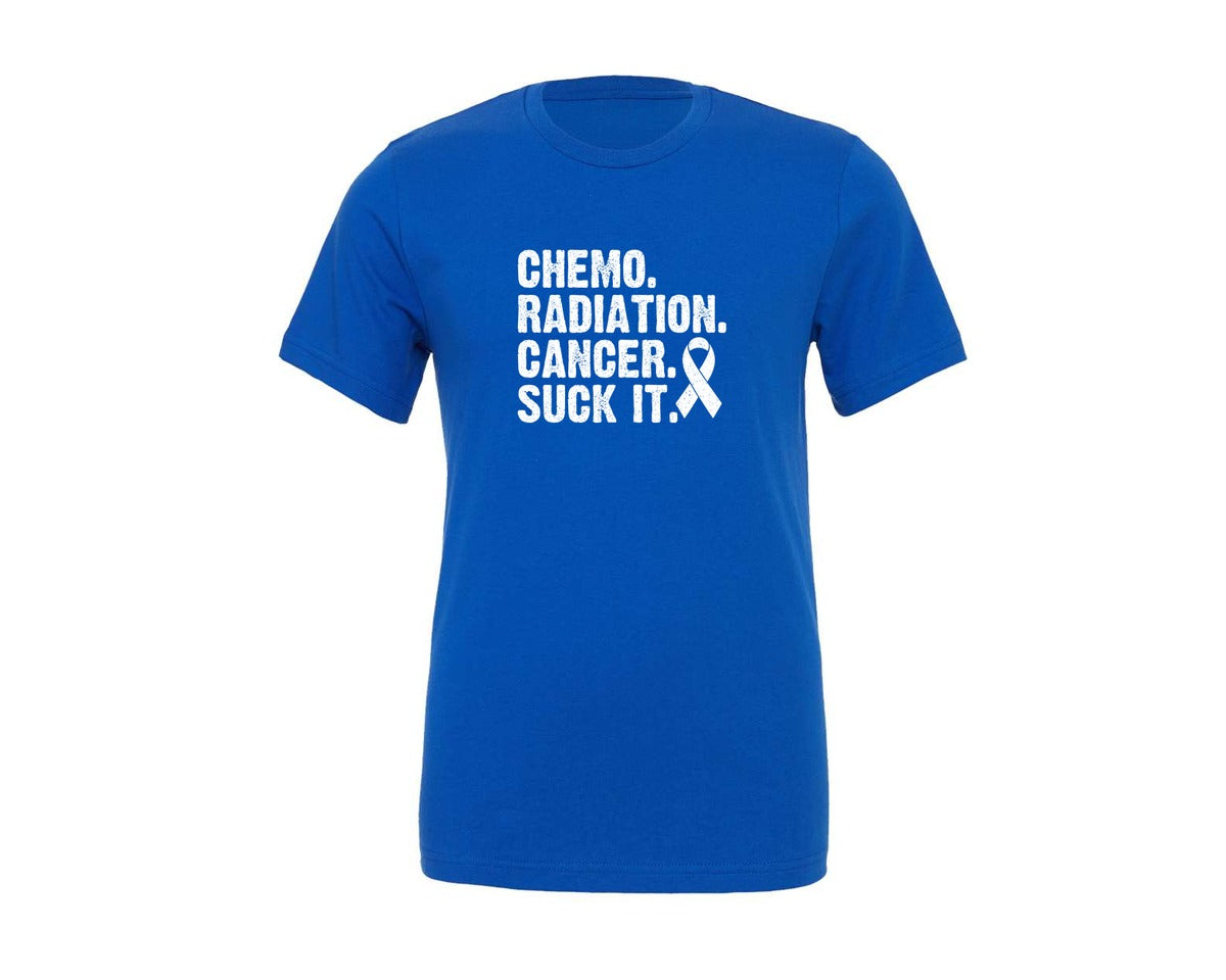 brand:Generic|color:True Royal Blue|Chemo Cancer Awareness T Shirt Graphic T-Shirt