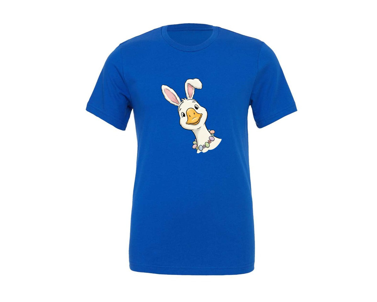 brand:Generic|color:True Royal Blue|Cute Easter Bunny Goose Graphic T-Shirt