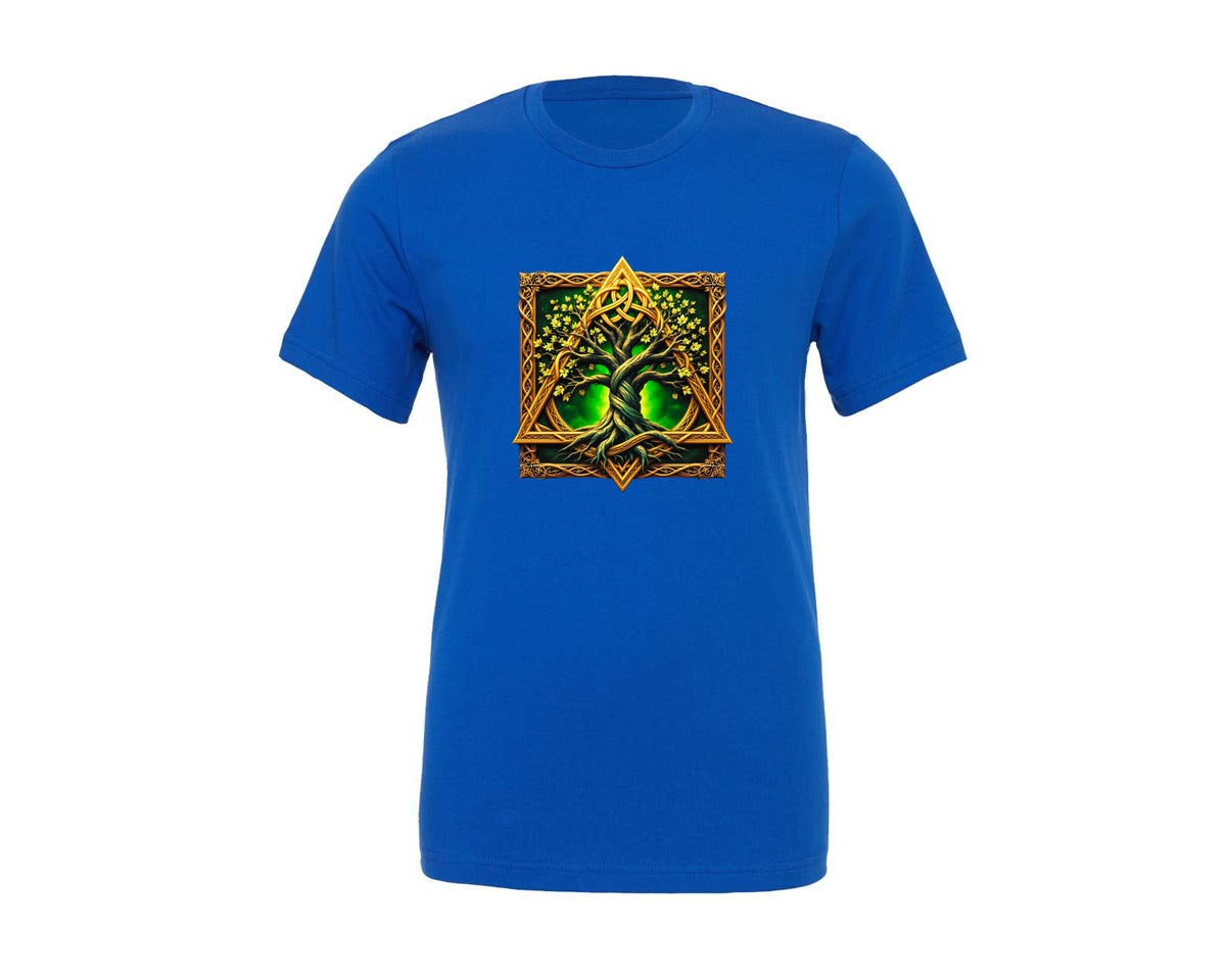 brand:Generic|color:True Royal Blue|Celtic Tree Of Life Mystical Tree Graphic T-Shirt