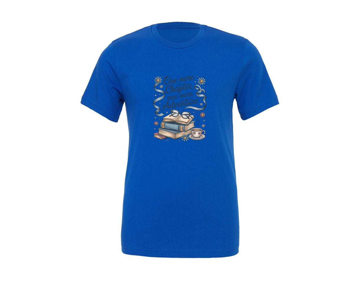 brand:Generic|color:True Royal Blue|One More Chapter Funny Book T Shirt Graphic T-Shirt
