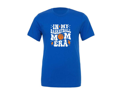brand:Generic|color:True Royal Blue|Mothers Day In My Basketball Mom Era Graphic T-Shirt