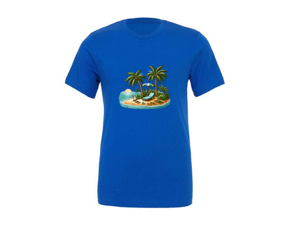 brand:Generic|color:True Royal Blue|Summer Beach 2 Graphic T-Shirt