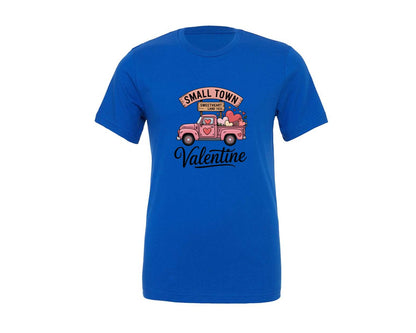brand:Generic|color:True Royal Blue|Retro Small Town Valentines Western Graphic T-Shirt