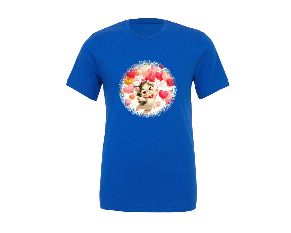 brand:Generic|color:True Royal Blue|Vintage Valentine Round Tshirt 32 Graphic T-Shirt