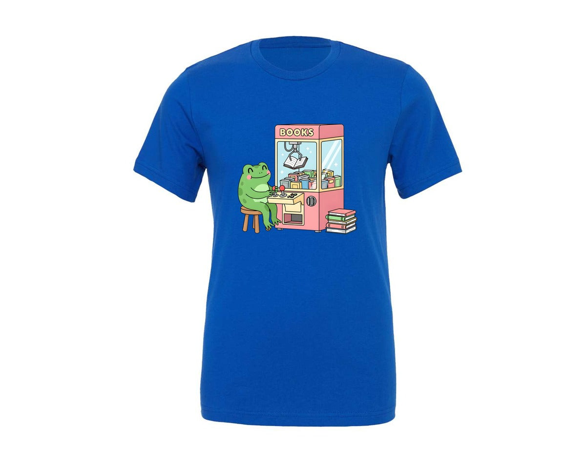 brand:Generic|color:True Royal Blue|Book Claw Machine Bookish Graphic T-Shirt
