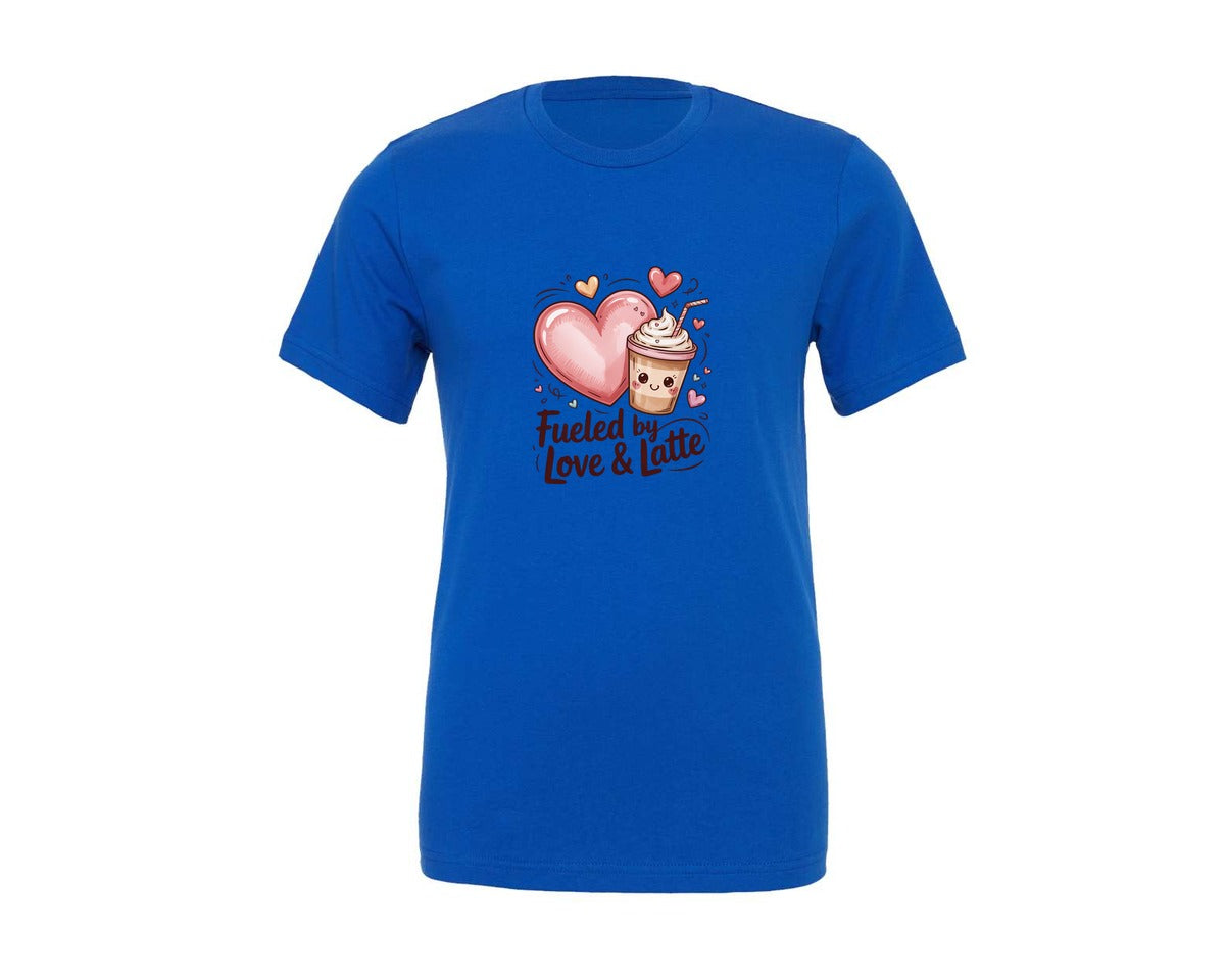 brand:Generic|color:True Royal Blue|Funny Valentine Coffee Graphic T-Shirt