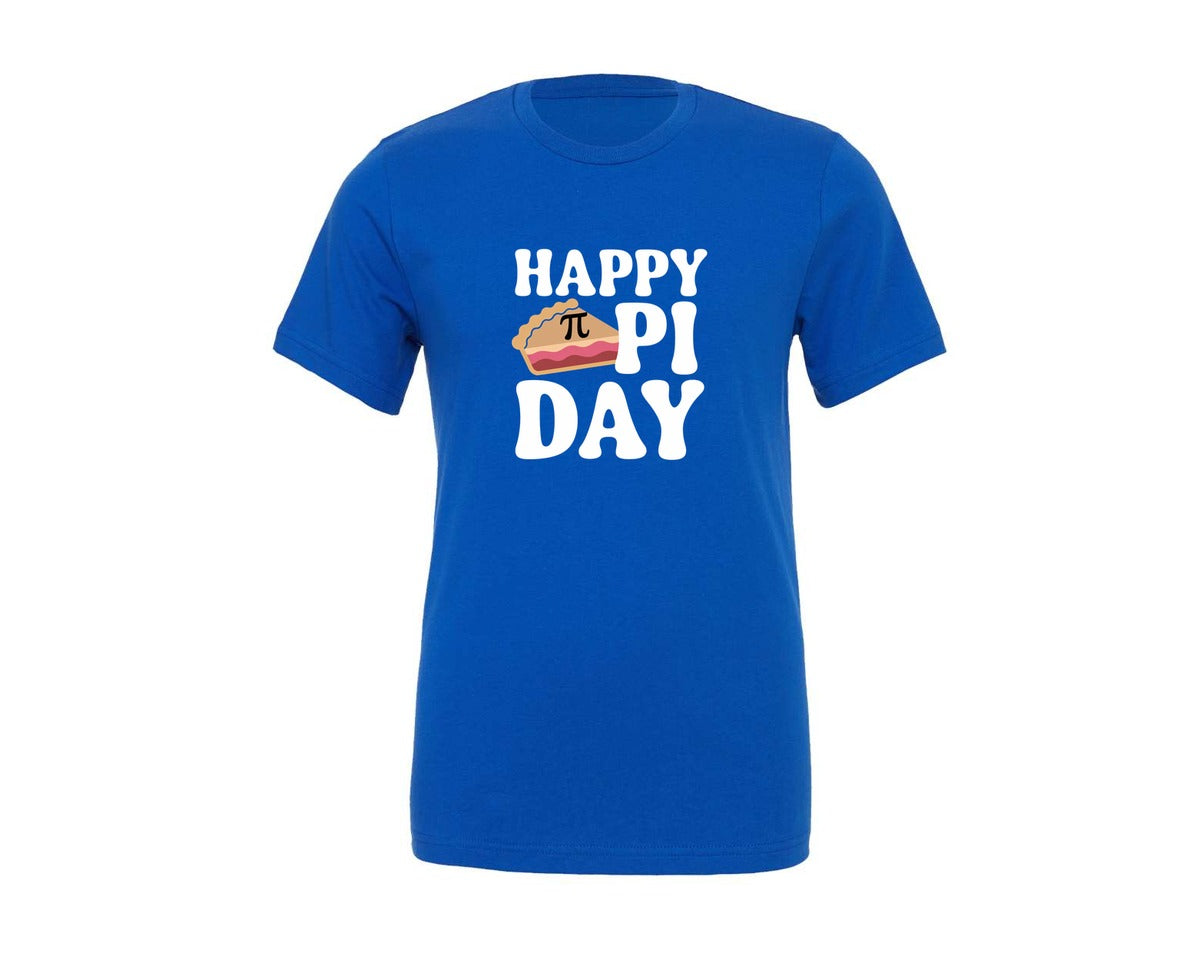 brand:Generic|color:True Royal Blue|Pi Day Pie Slice Cute Math Teacher Graphic T-Shirt