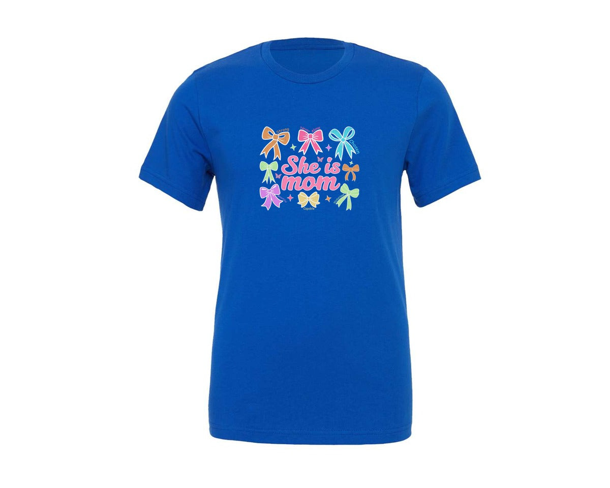 brand:Generic|color:True Royal Blue|Beautiful Strong Chosen She Is Mom Graphic T-Shirt