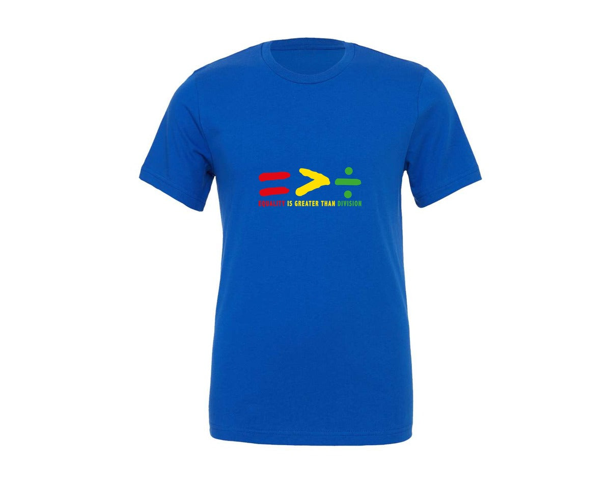 brand:Generic|color:True Royal Blue|Equality Is Greater Than Division B Graphic T-Shirt