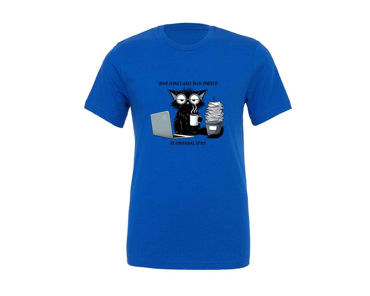 brand:Generic|color:True Royal Blue|Funny And Sarcastic Cat 4 Graphic T-Shirt