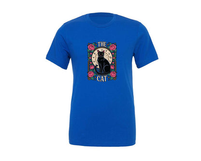 brand:Generic|color:True Royal Blue|Hippie Cat Graphic T-Shirt
