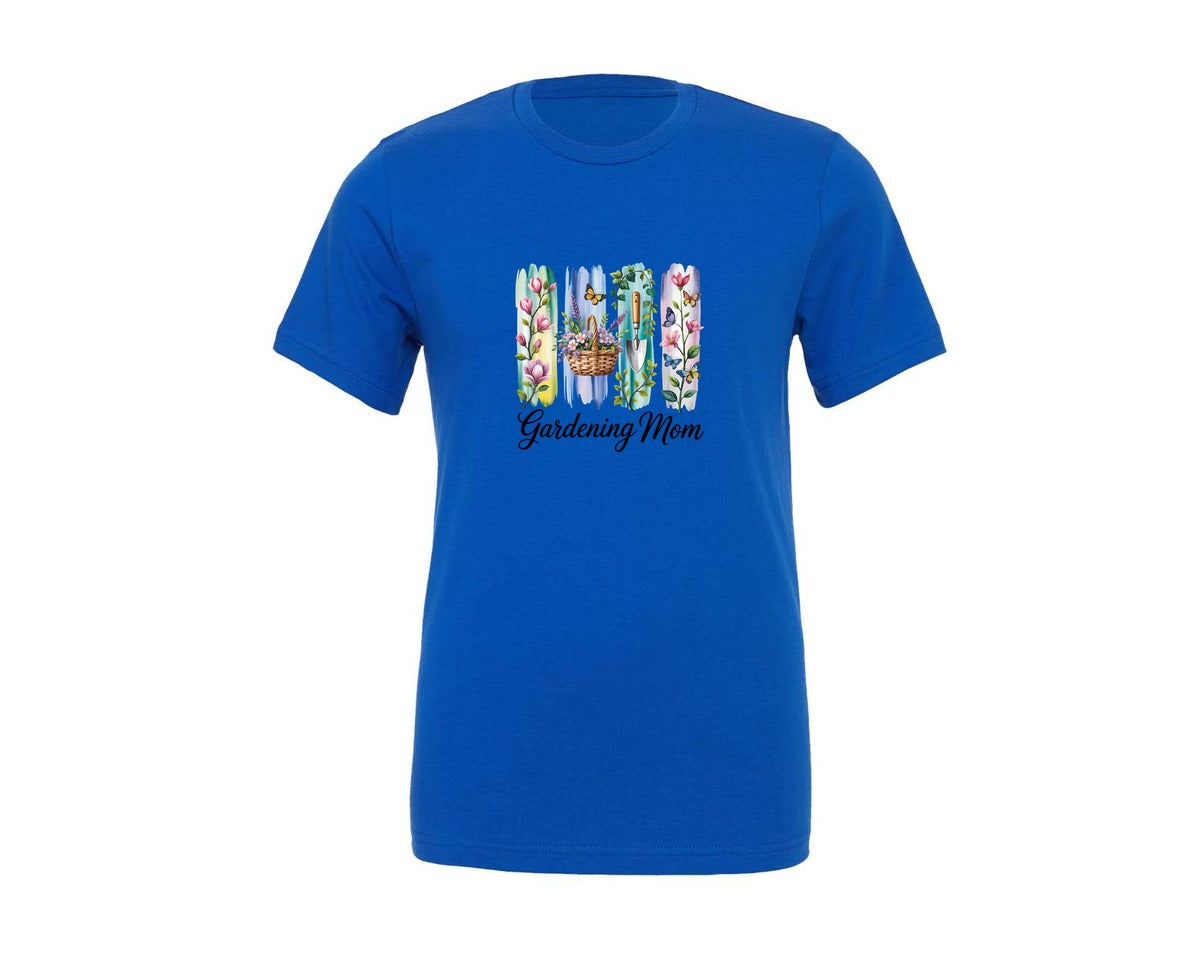 brand:Generic|color:True Royal Blue|Brushstroke Gardening Mom T Shirt Graphic T-Shirt