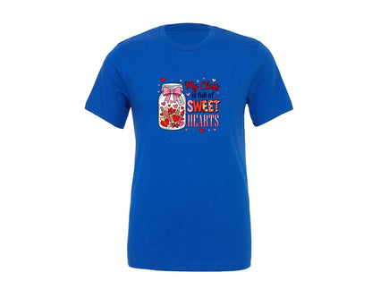 brand:Generic|color:True Royal Blue|Teacher Sweet Hearts Valentine Graphic T-Shirt