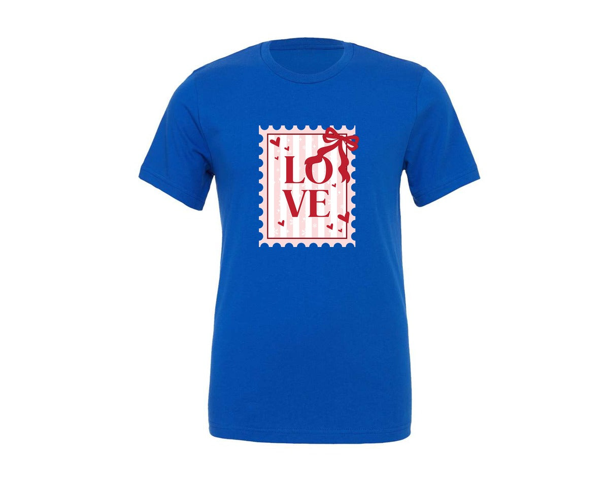 brand:Generic|color:True Royal Blue|Love Valentines Love Heart Graphic T-Shirt