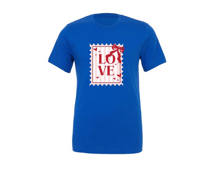 brand:Generic|color:True Royal Blue|Love Valentines Love Heart Graphic T-Shirt