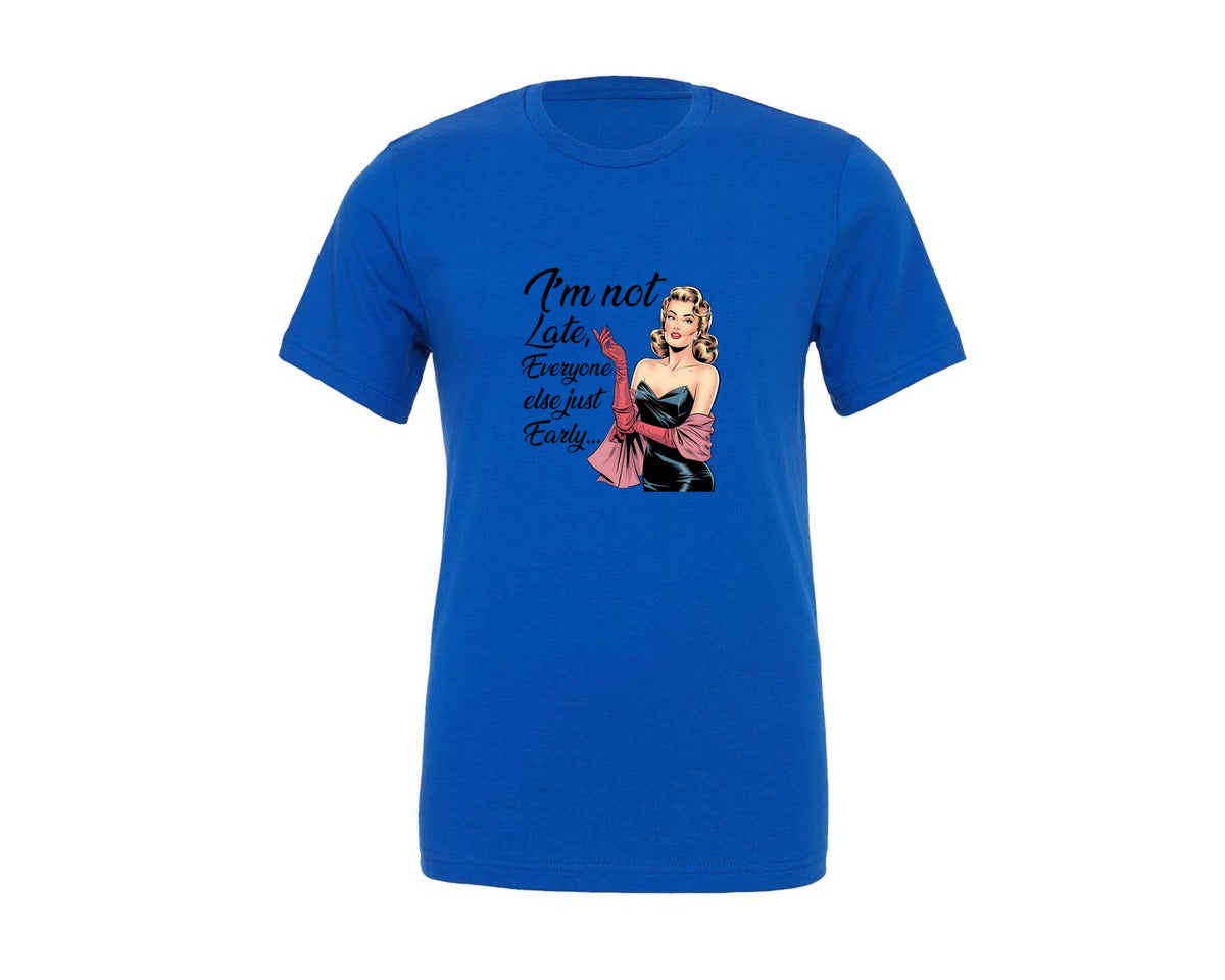 brand:Generic|color:True Royal Blue|Retro Sarcastic Women Graphic T-Shirt