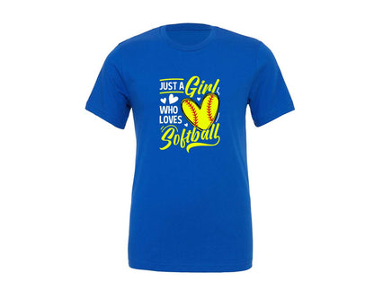 brand:Generic|color:True Royal Blue|Just A Girl Who Loves T Shirt Graphic T-Shirt