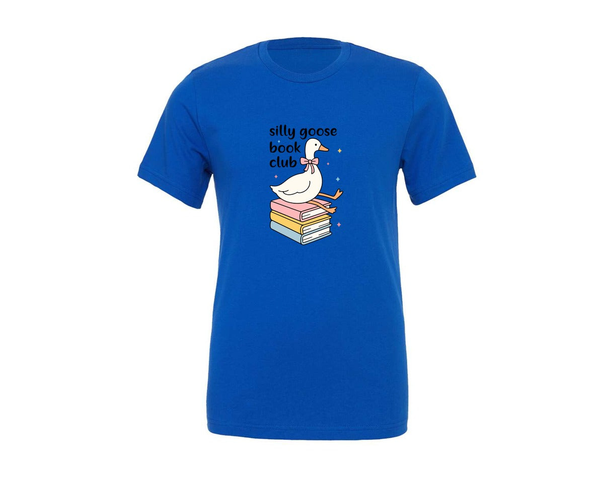 brand:Generic|color:True Royal Blue|Silly Goose Book Club 3 Graphic T-Shirt