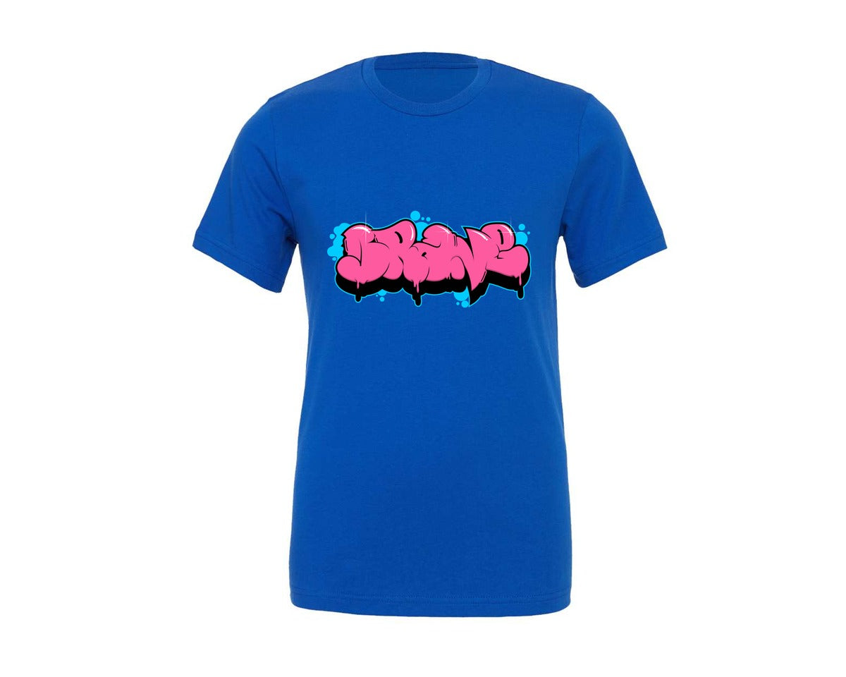 brand:Generic|color:True Royal Blue|Brave Graffiti Drip Vector Design Graphic T-Shirt