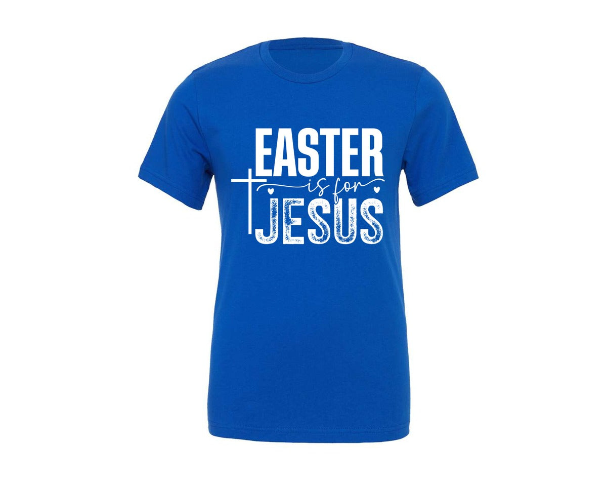 brand:Generic|color:True Royal Blue|Jesus Easter Christian Graphic T-Shirt