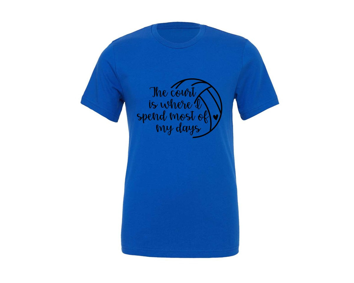brand:Generic|color:True Royal Blue|Volleyball Mom 24 Graphic T-Shirt