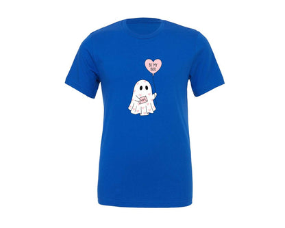 brand:Generic|color:True Royal Blue|Bee My Boo Cute Ghost Valentine Graphic T-Shirt