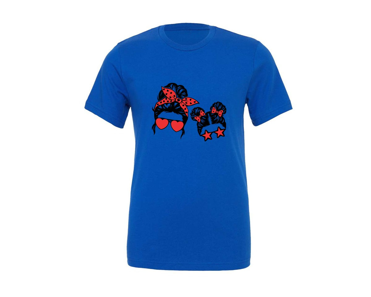 brand:Generic|color:True Royal Blue|Mom Life Kids Life Graphic T-Shirt