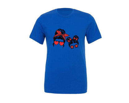 brand:Generic|color:True Royal Blue|Mom Life Kids Life Graphic T-Shirt