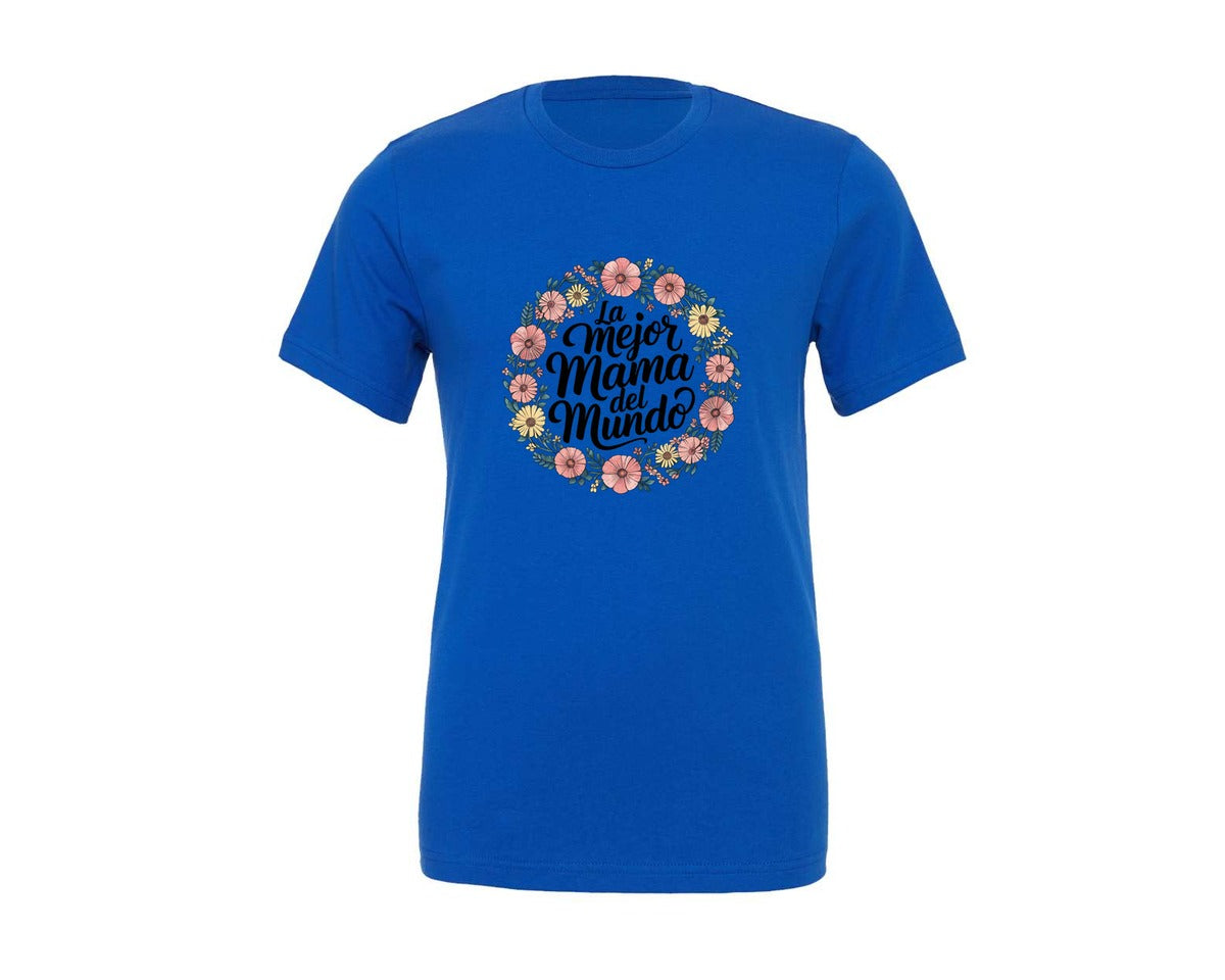brand:Generic|color:True Royal Blue|Spanish Mothers Day 5 Graphic T-Shirt