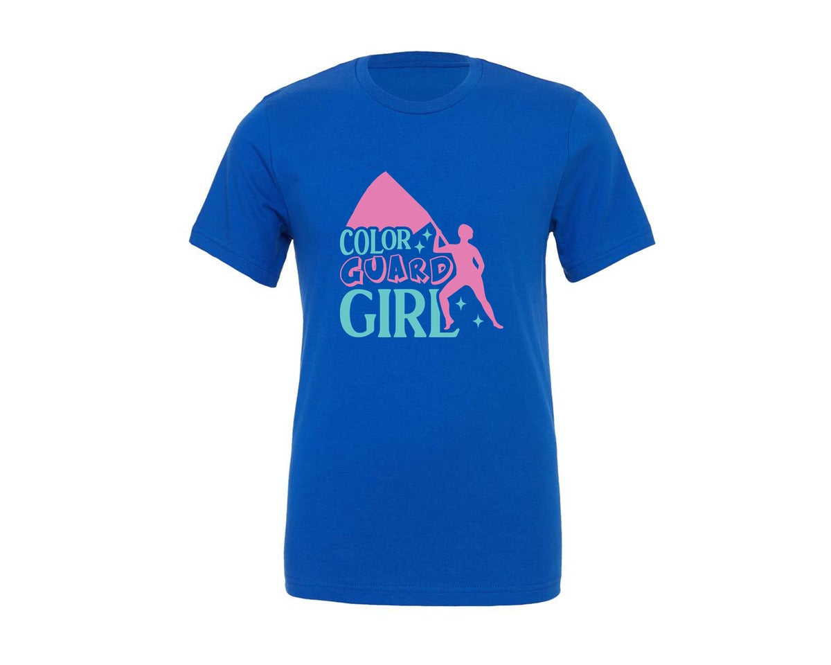 brand:Generic|color:True Royal Blue|Color Guard Girl Quote Design File 4 Graphic T-Shirt