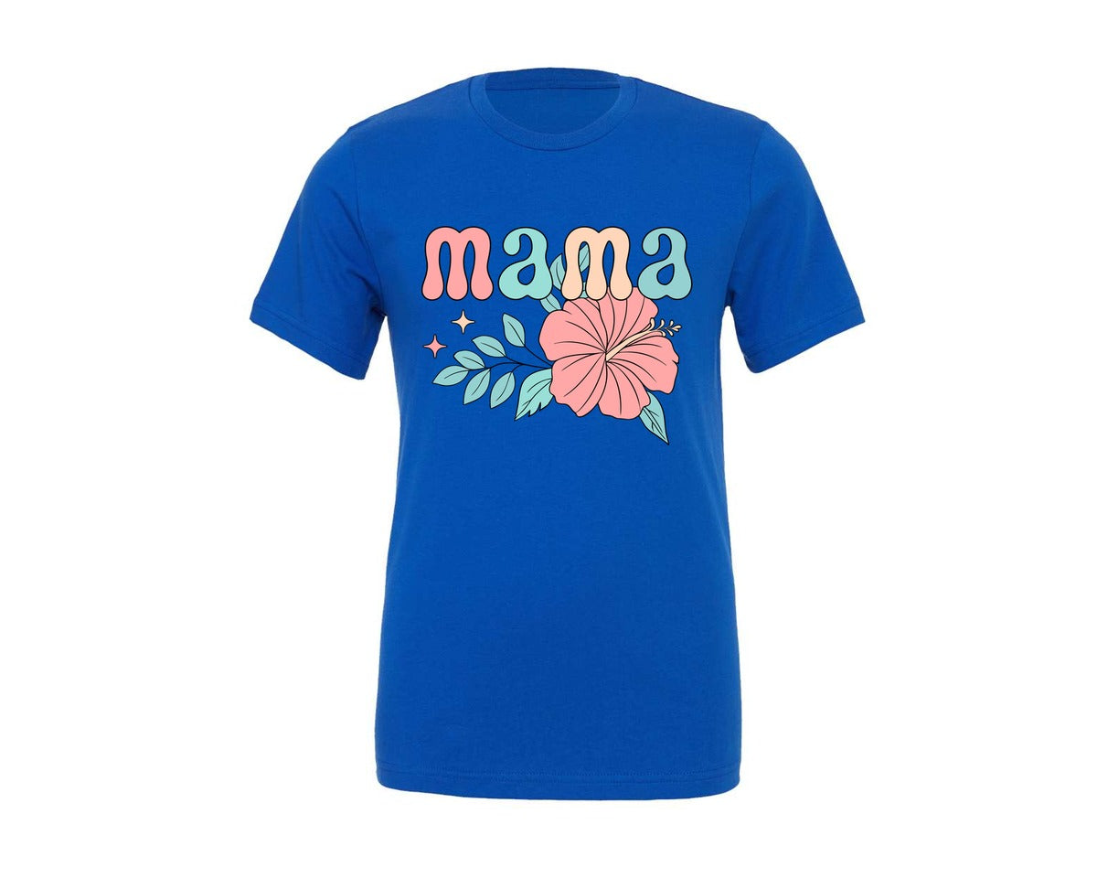 brand:Generic|color:True Royal Blue|Mama Mom T Shirt 4 Graphic T-Shirt