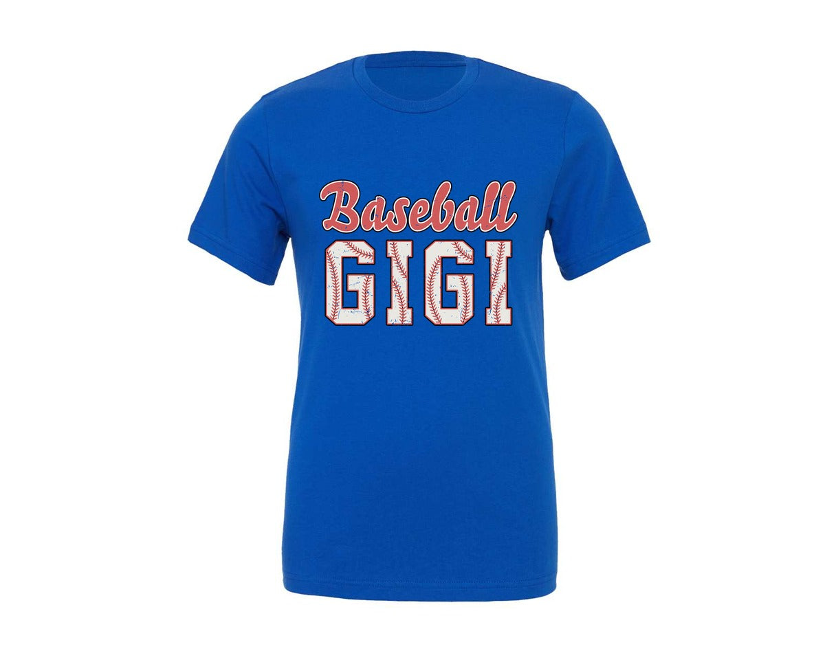 brand:Generic|color:True Royal Blue|Retro Baseball Gigi Dtf Graphic T-Shirt