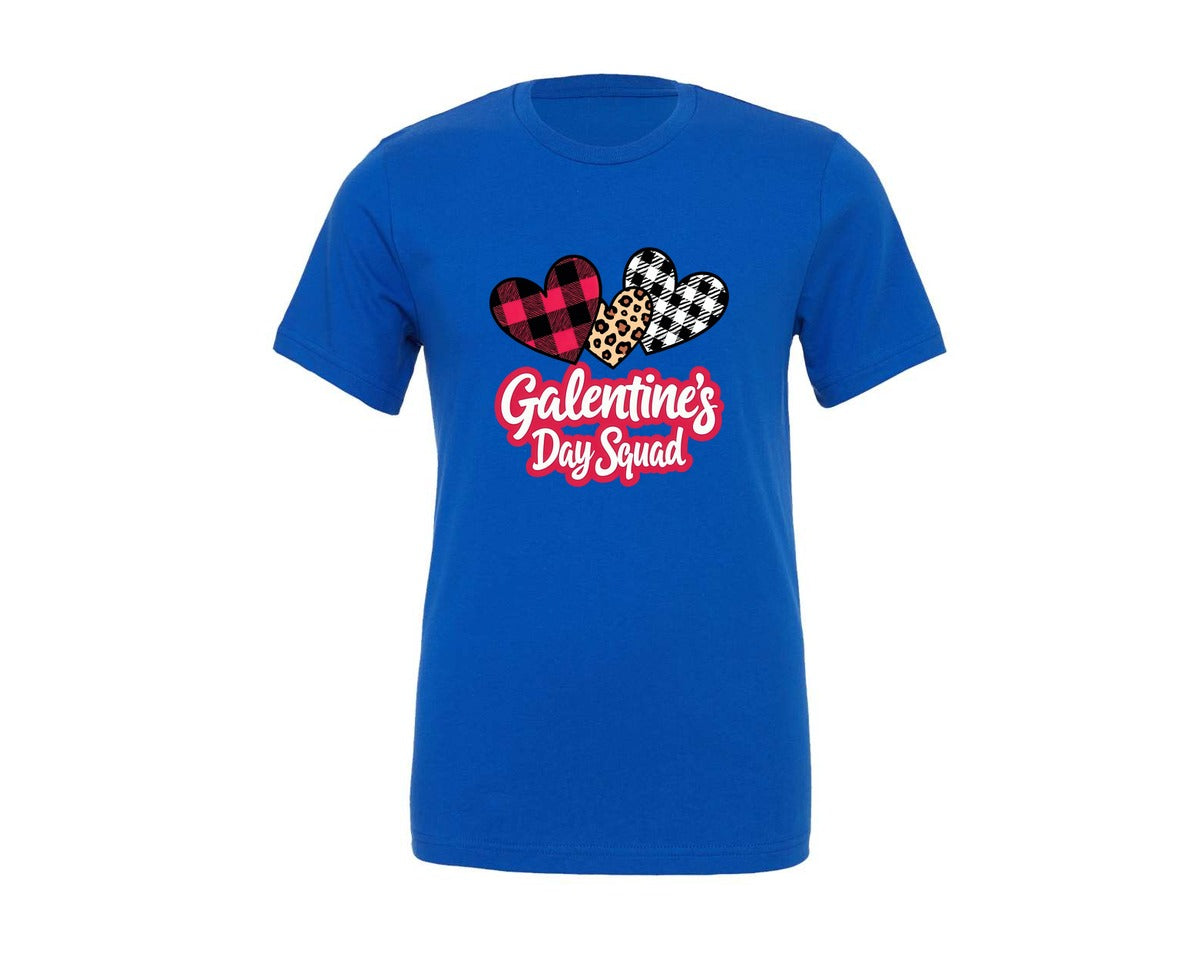 brand:Generic|color:True Royal Blue|Galentine Day Squad Leopard Graphic T-Shirt