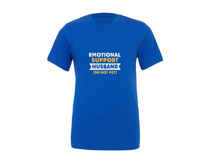 brand:Generic|color:True Royal Blue|Emotional Support Husband T Shirt Graphic T-Shirt