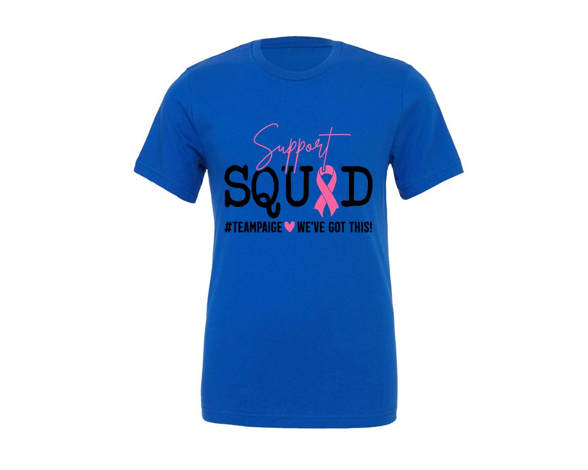 brand:Generic|color:True Royal Blue|Custom Breast Cancer Hoodie Cancer Graphic T-Shirt
