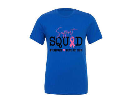 brand:Generic|color:True Royal Blue|Custom Breast Cancer Hoodie Cancer Graphic T-Shirt