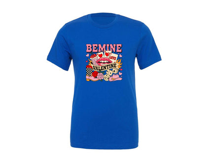 brand:Generic|color:True Royal Blue|Be Mine Valentine Western Valentine 2 Graphic T-Shirt