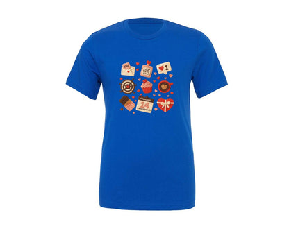 brand:Generic|color:True Royal Blue|Crochet Valentines Day 67 Graphic T-Shirt