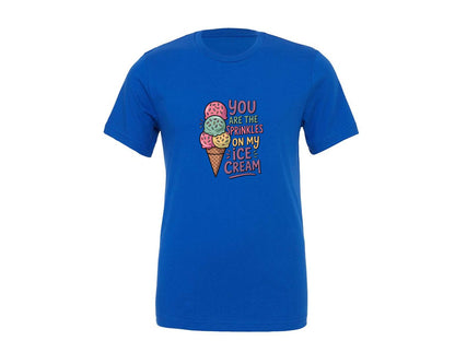 brand:Generic|color:True Royal Blue|Sprinkles Ice Cream Valentine 2 Graphic T-Shirt