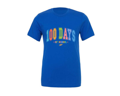 brand:Generic|color:True Royal Blue|100 Days Of School 42 Graphic T-Shirt