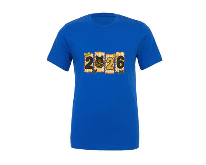 brand:Generic|color:True Royal Blue|Yarn Crochet Happy New Year 2026 3 Graphic T-Shirt