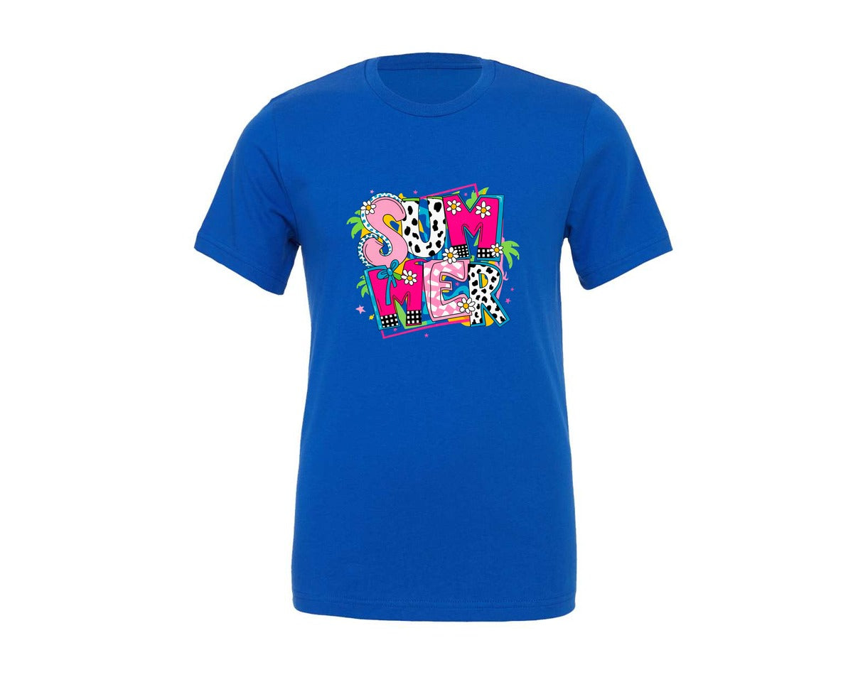 brand:Generic|color:True Royal Blue|Sweet Summer Time 5 Graphic T-Shirt