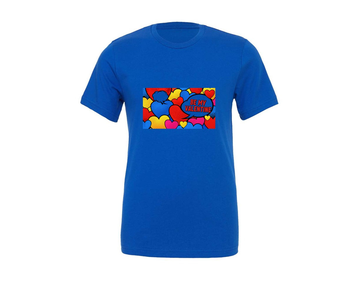 brand:Generic|color:True Royal Blue|Be My Valentine Tshirt Design 4 Graphic T-Shirt