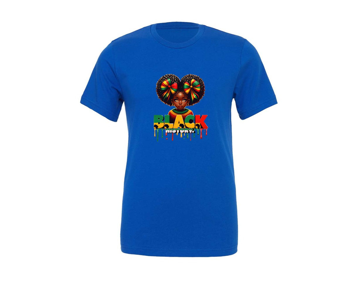 brand:Generic|color:True Royal Blue|Very Cute I Am Black History Black Graphic T-Shirt
