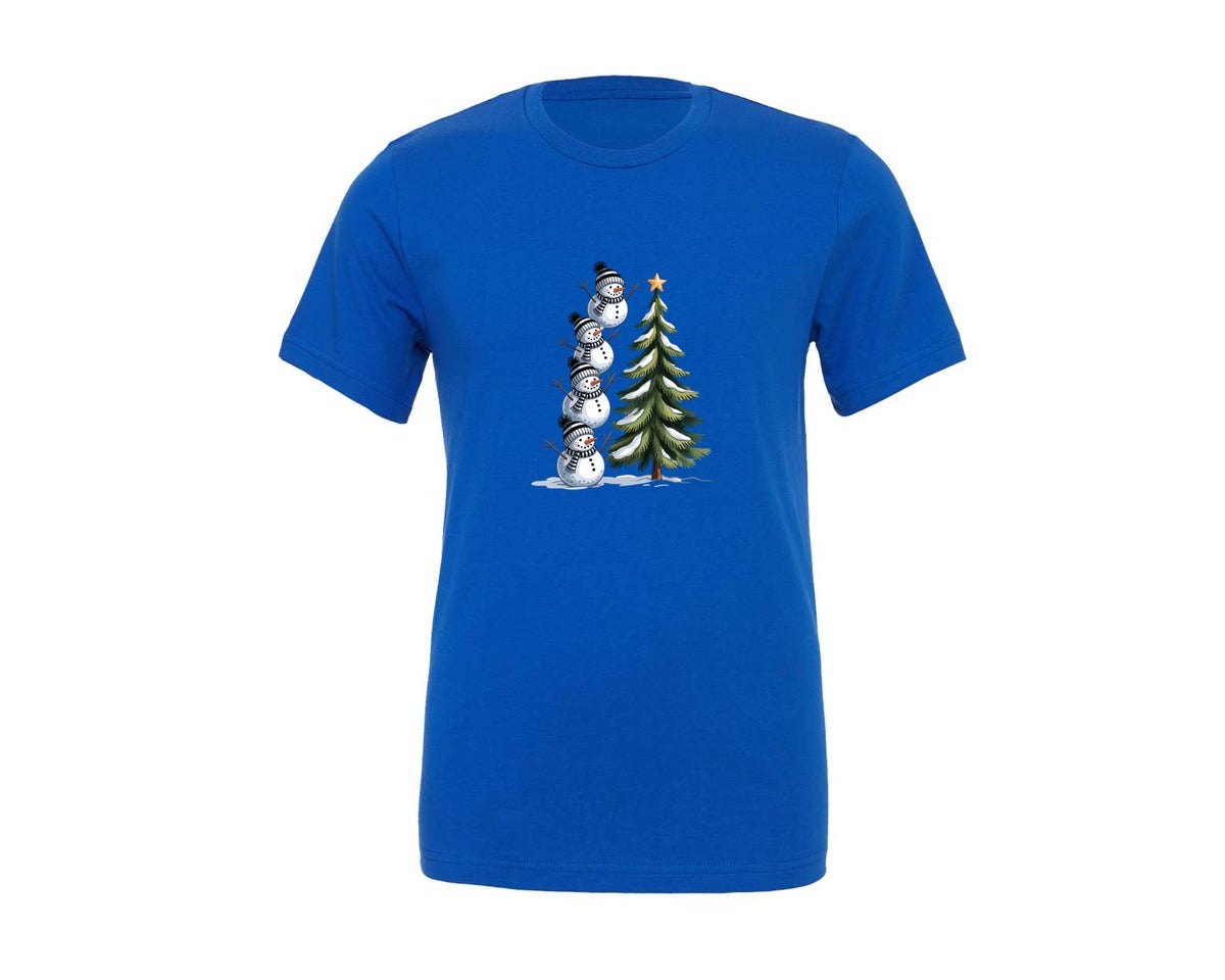 brand:Generic|color:True Royal Blue|Cute Christmas Snowman Christmas 19 Graphic T-Shirt