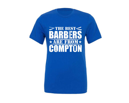 brand:Generic|color:True Royal Blue|The Best Barber Are From Compton Tshirt Graphic T-Shirt