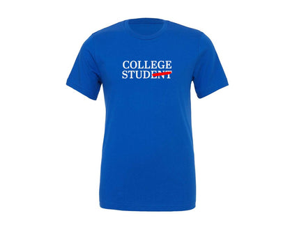 brand:Generic|color:True Royal Blue|College Stud Student Graduation Graphic T-Shirt