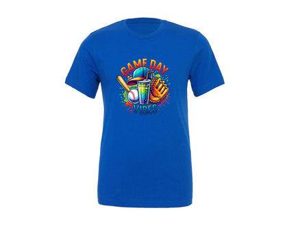 brand:Generic|color:True Royal Blue|Baseball Game Day Vibes 2 Graphic T-Shirt