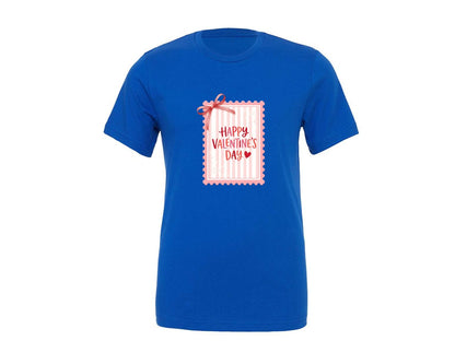 brand:Generic|color:True Royal Blue|Happy Valentines Day Stamp Coquette Graphic T-Shirt