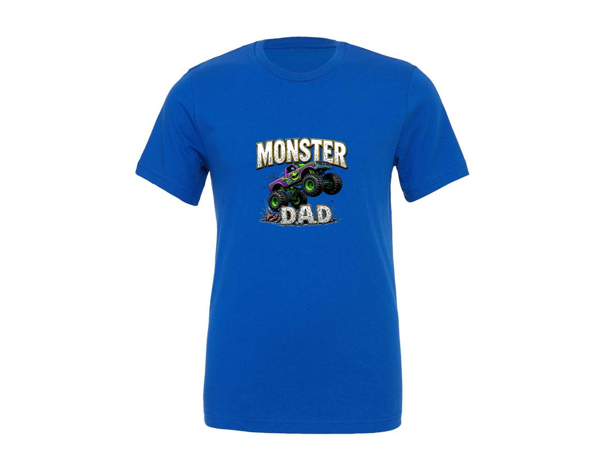 brand:Generic|color:True Royal Blue|Fathers Day Monster Truck T Shirtdesign Graphic T-Shirt